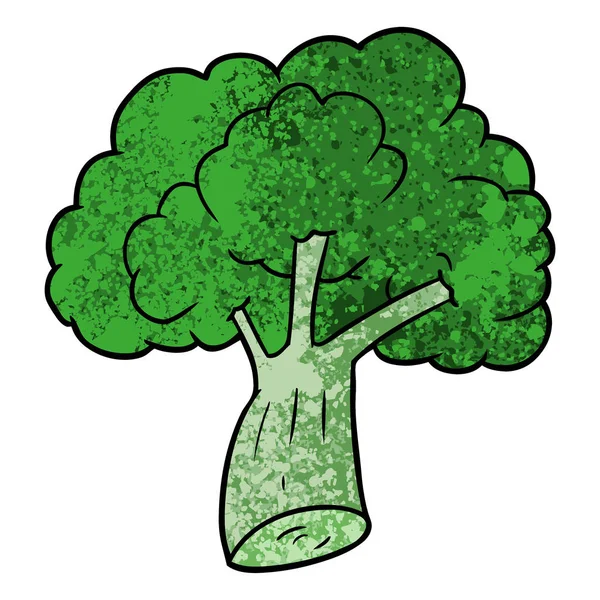 Vector Illustration Cartoon Broccoli — Stock Vector