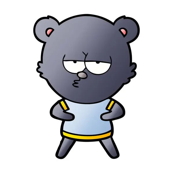 Vector Ilustración Oso Dibujos Animados Chraracter — Vector de stock