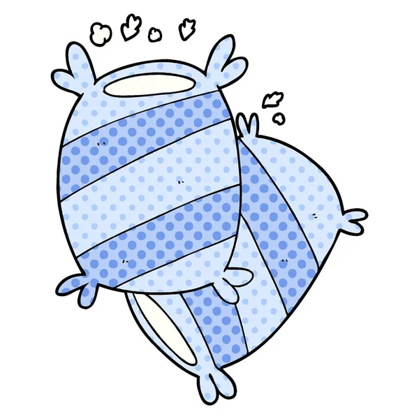 Ilustração Vetorial Travesseiros Desenhos Animados — Vetor de Stock