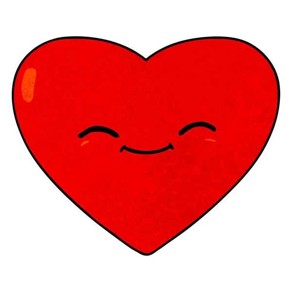 Cartoon Glückliche Liebe Herz — Stockvektor