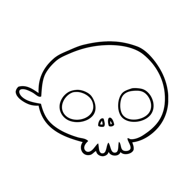 Caricatura Espeluznante Máscara Cráneo — Vector de stock