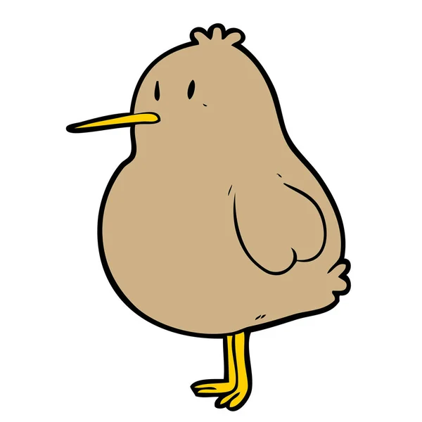 Mignon Dessin Animé Kiwi Oiseau — Image vectorielle
