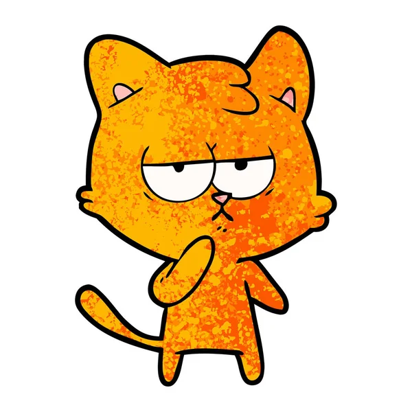 Vectorillustratie Van Verveeld Cartoon Kat — Stockvector