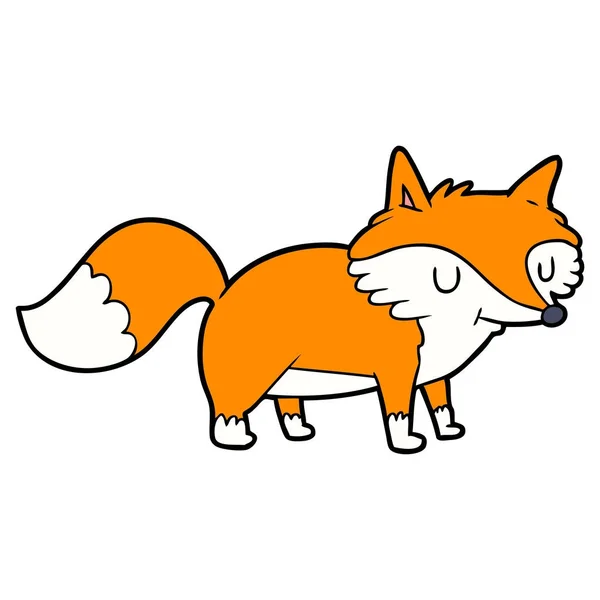 Ilustración Vectorial Cartoon Fox — Vector de stock