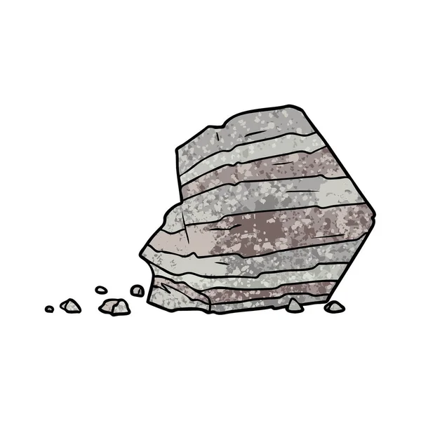 Vector Illustration Cartoon Rock — Stock Vector