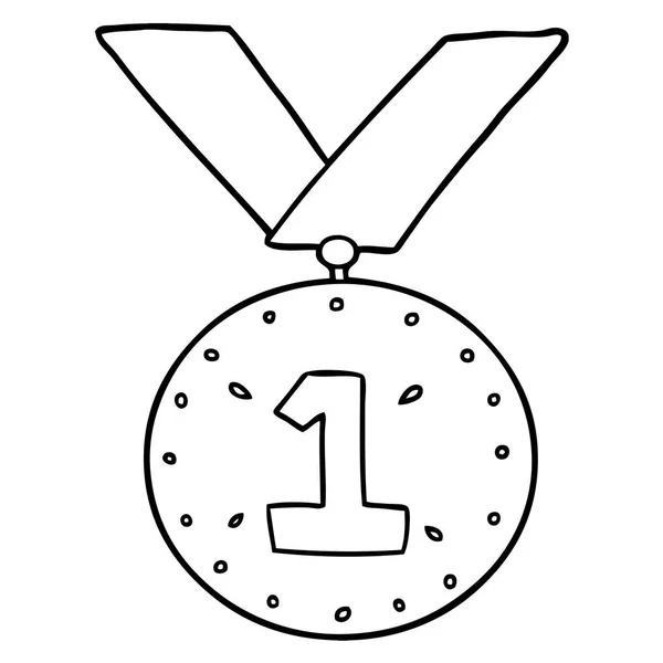 Tegneserie Sport Medalje Vektor Illustration – Stock-vektor