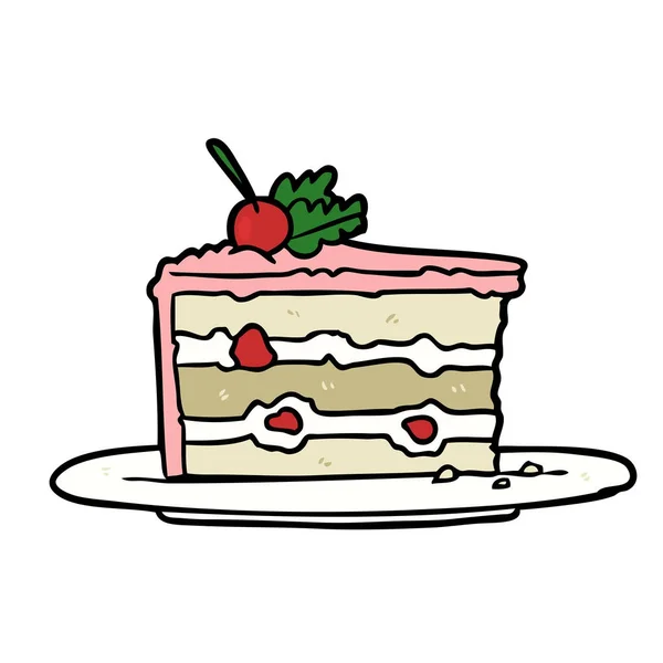 Vector Ilustración Dibujos Animados Sabroso Postre — Vector de stock