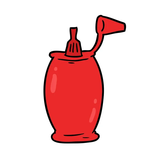 Cartoon Tomatenketchup Flasche — Stockvektor