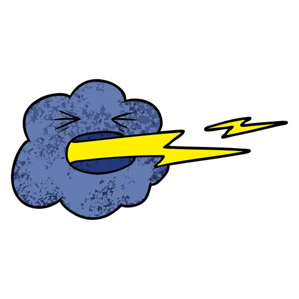 Ilustrație Vectorială Desenelor Animate Thundercloud — Vector de stoc