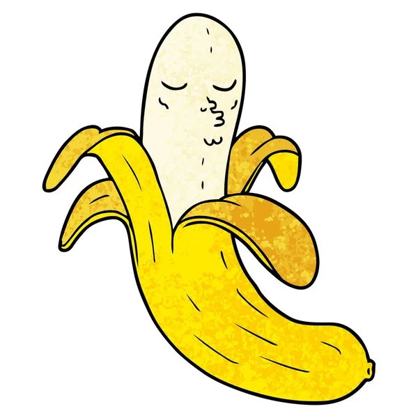 Dibujos Animados Mejor Calidad Plátano Orgánico — Vector de stock
