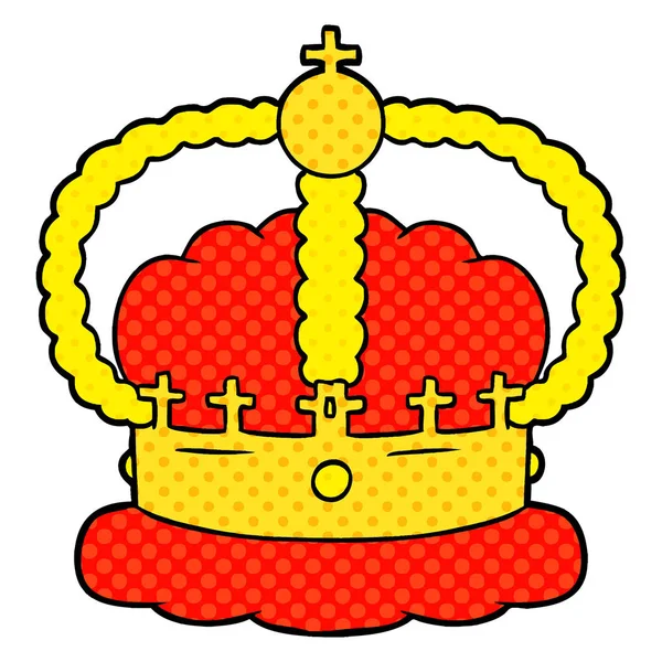 Vektorillustration Tecknad Crown — Stock vektor