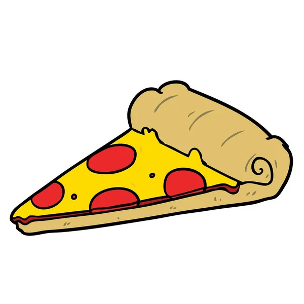 Cartoon Plak Van Pizza — Stockvector