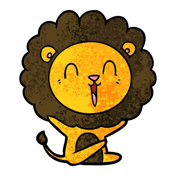 Векторная Иллюстрация Смеющегося Льва — стоковый вектор