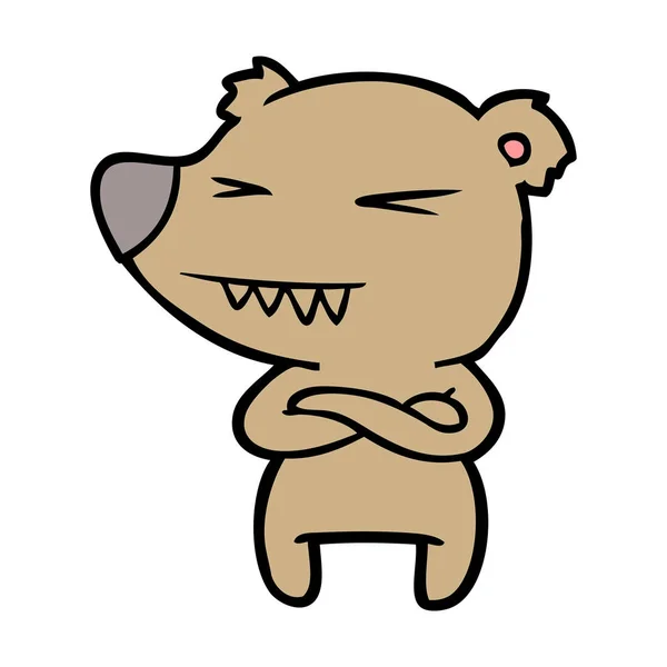 Ilustração Vetorial Personagem Desenho Animado Urso —  Vetores de Stock