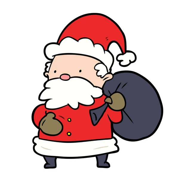 Векторная Иллюстрация Мультфильму Санта Клаус — стоковый вектор