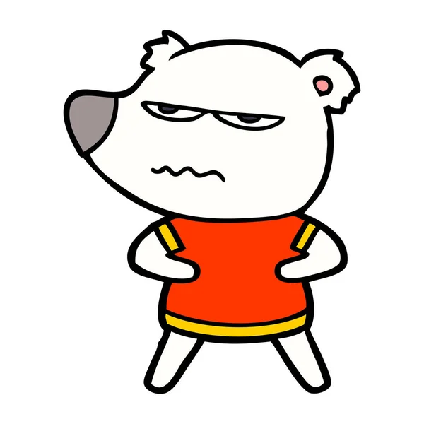 Vector Illustration Polar Bear Cartoon — 스톡 벡터