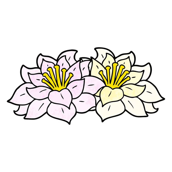 Vector Ilustración Flores Dibujos Animados — Archivo Imágenes Vectoriales