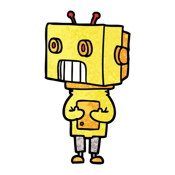 Vektor Illustration Tecknad Robot — Stock vektor