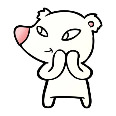 Kutup Ayısı Çizgi Filminin Vektör İllüstrasyonu