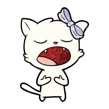 Çizgi film kedisinin vektör çizimi