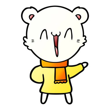 Kutup Ayısı Çizgi Filminin Vektör İllüstrasyonu