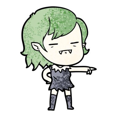 çizgi film ölümsüz vampir kız işaret