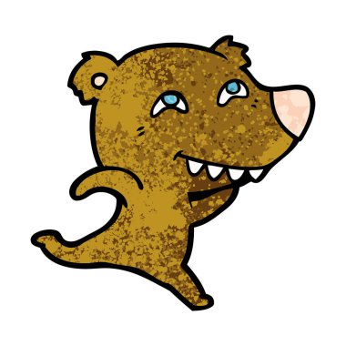 ayı çizgi film chraracter vektör çizim