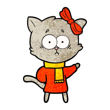 Çizgi film kedisinin vektör çizimi