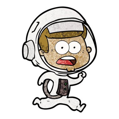 Çizgi film astronotunun vektör çizimi