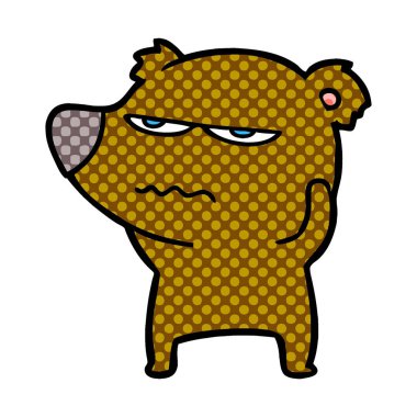 ayı çizgi film chraracter vektör çizim