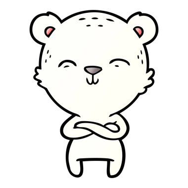 Kutup Ayısı Çizgi Filminin Vektör İllüstrasyonu