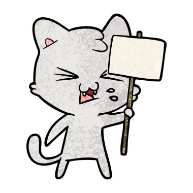 Çizgi film kedisinin vektör çizimi