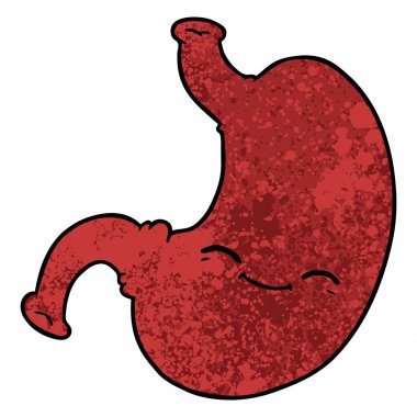 vektör çizim karikatür mide