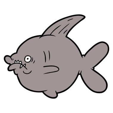 Çizgi film balıklarının vektör çizimi