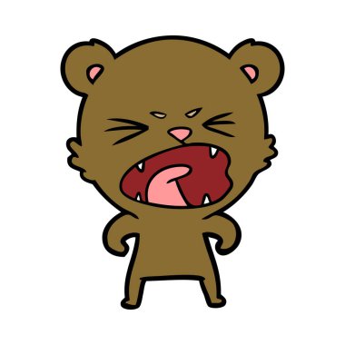 ayı çizgi film chraracter vektör çizim