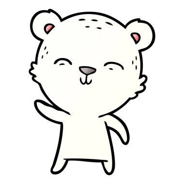 Kutup Ayısı Çizgi Filminin Vektör İllüstrasyonu