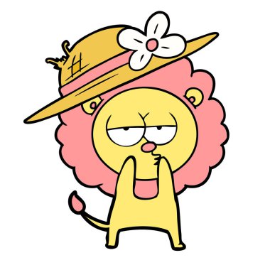 çizgi film aslan giyen şapka