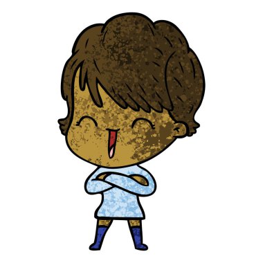 vektör çizim karikatür komik kadın