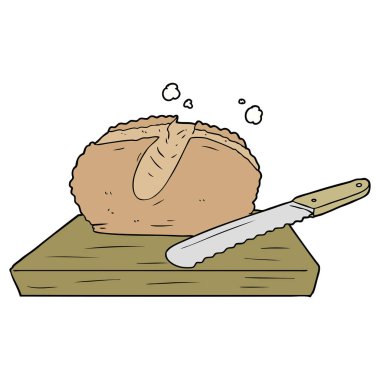 Çizgi film ekmeğinin vektör çizimi