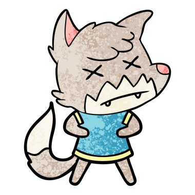 vektör çizim karikatür ölü Fox