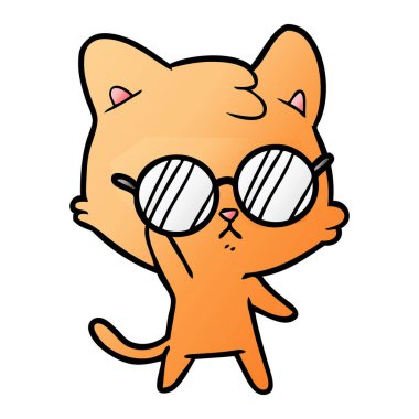 Çizgi film kedisinin vektör çizimi