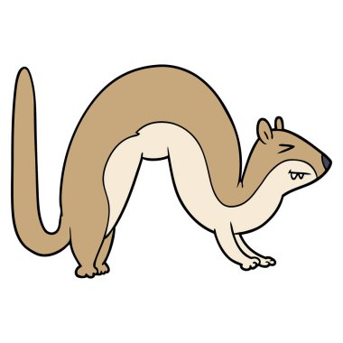 vektör çizim karikatür gelincik