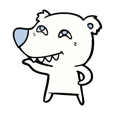 Kutup Ayısı Çizgi Filminin Vektör İllüstrasyonu