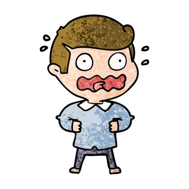 çizgi film adam tamamen stresli