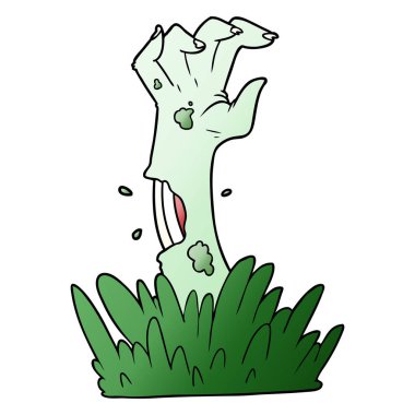 Zombi çizgi filmi mezarından kalkıyor.