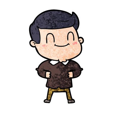 vektör çizim karikatür dostça adam