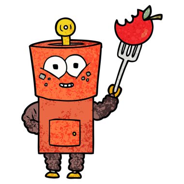 Çizgi film robotunun vektör çizimi