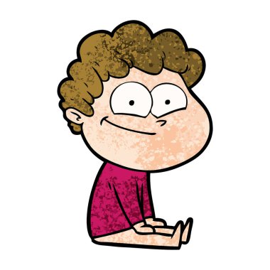 vektör çizim karikatür mutlu adam