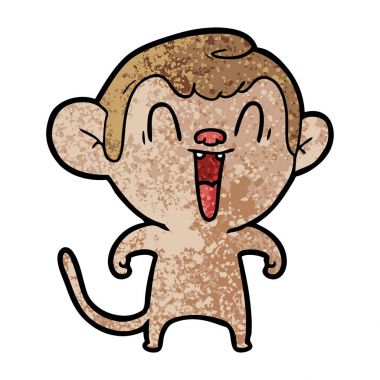 Çizgi film maymununun vektör çizimi