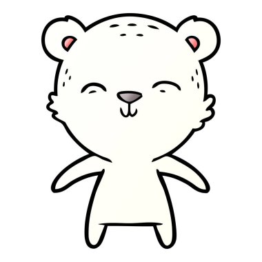 Kutup Ayısı Çizgi Filminin Vektör İllüstrasyonu